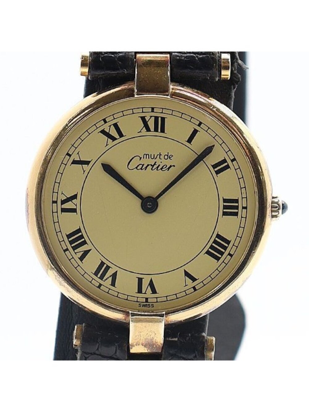 Cartier Must Vendome 925 Sterling Silver Ivory Dial Watch